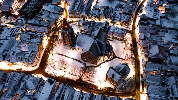 Winterfair Ouddorp Centrum — markt-eten in Ouddorp